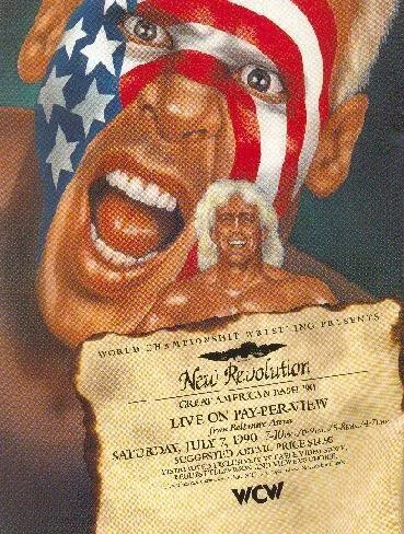 Постер WCW-NWA Мощный американский удар 1990