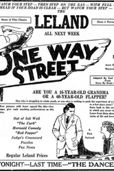 One Way Street 1925 постер