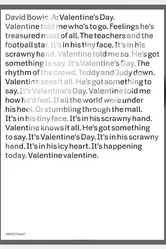 David Bowie: Valentine's Day постер